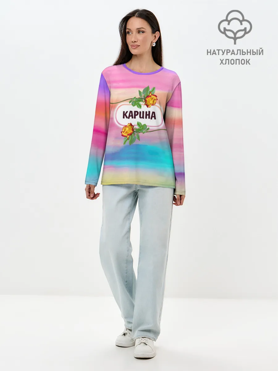 Лонгслив женский. Хлопок / Карина