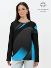 Лонгслив женский. Хлопок / SPORT WEAR BLUE