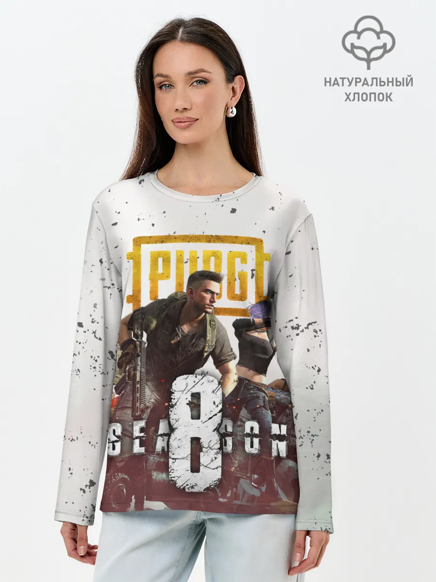 Лонгслив женский. Хлопок / PUBG 8 SEASON