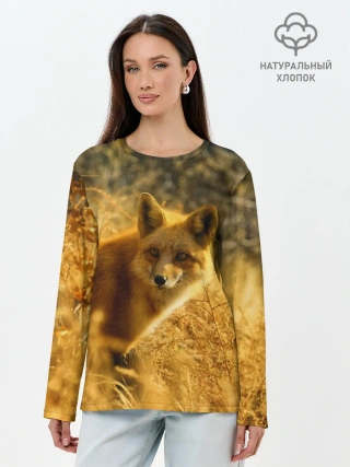 Лонгслив женский. Хлопок / Рыжая Лиса