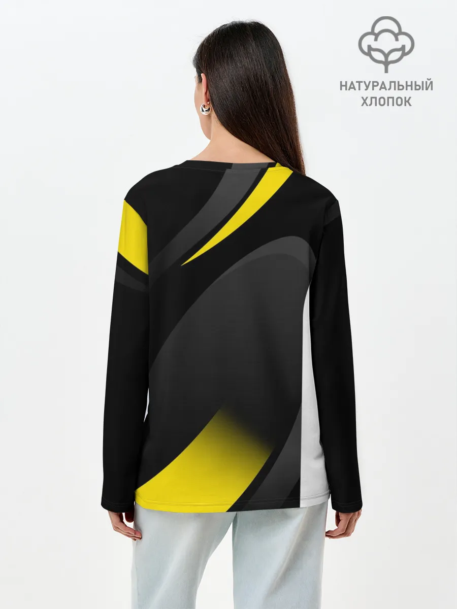 Лонгслив женский. Хлопок / SPORT WEAR YELLOW
