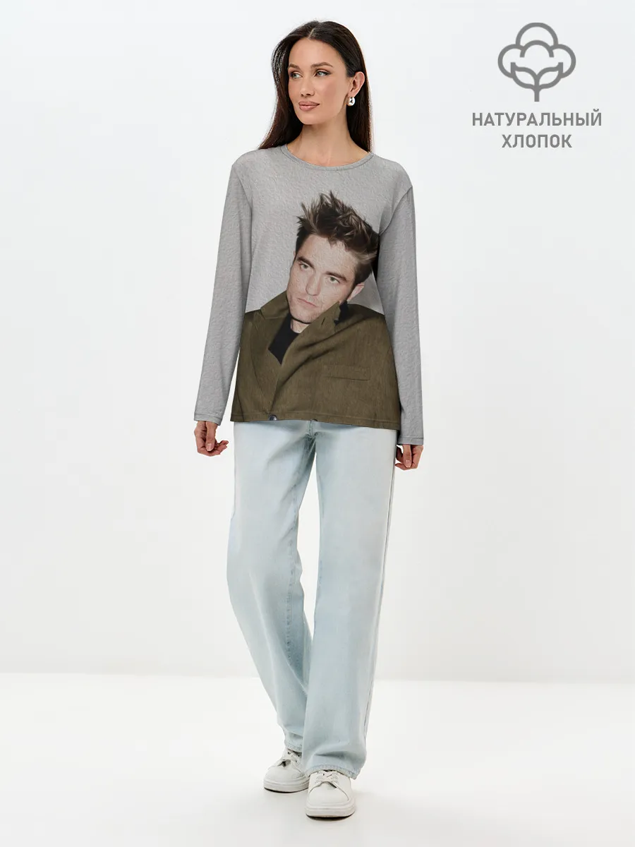 Лонгслив женский. Хлопок / Роберт Паттинсон