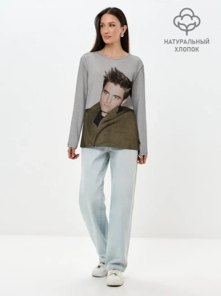 Лонгслив женский. Хлопок / Роберт Паттинсон