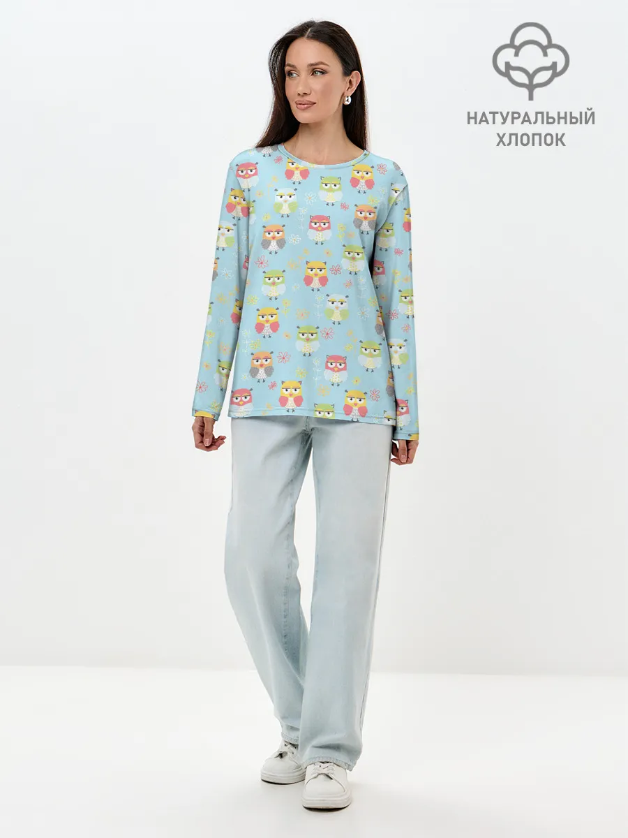 Лонгслив женский. Хлопок / Совята