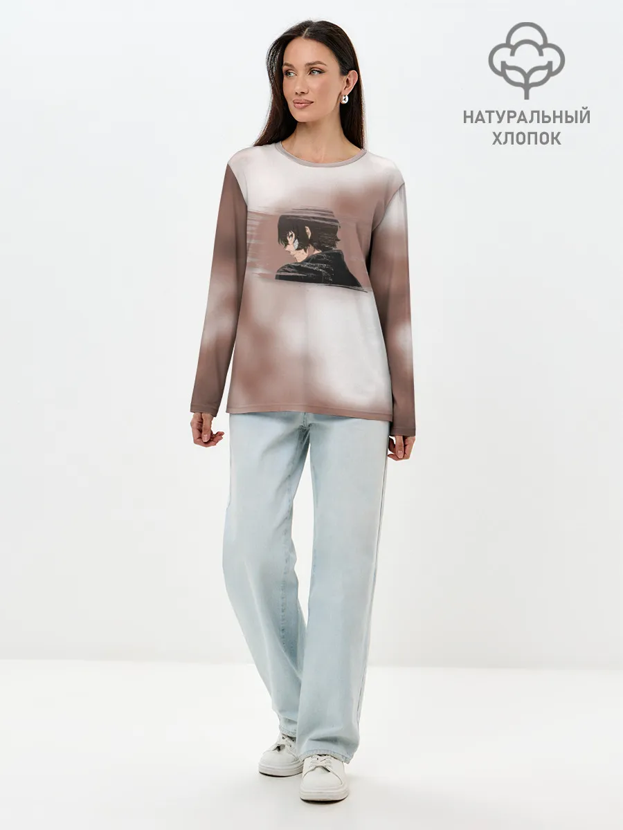 Лонгслив женский. Хлопок / Дазай Осаму