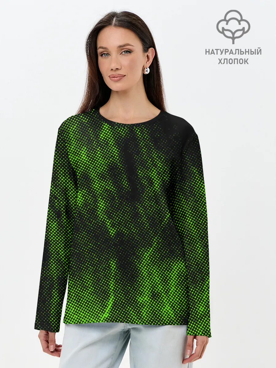 Лонгслив женский. Хлопок / Текстура.