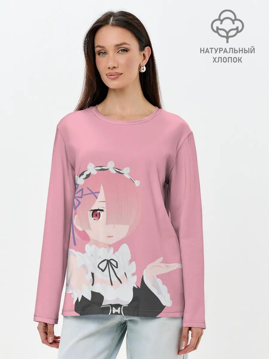 Лонгслив женский. Хлопок / Рам