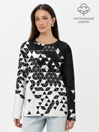 Лонгслив женский. Хлопок / Векторные фигуры