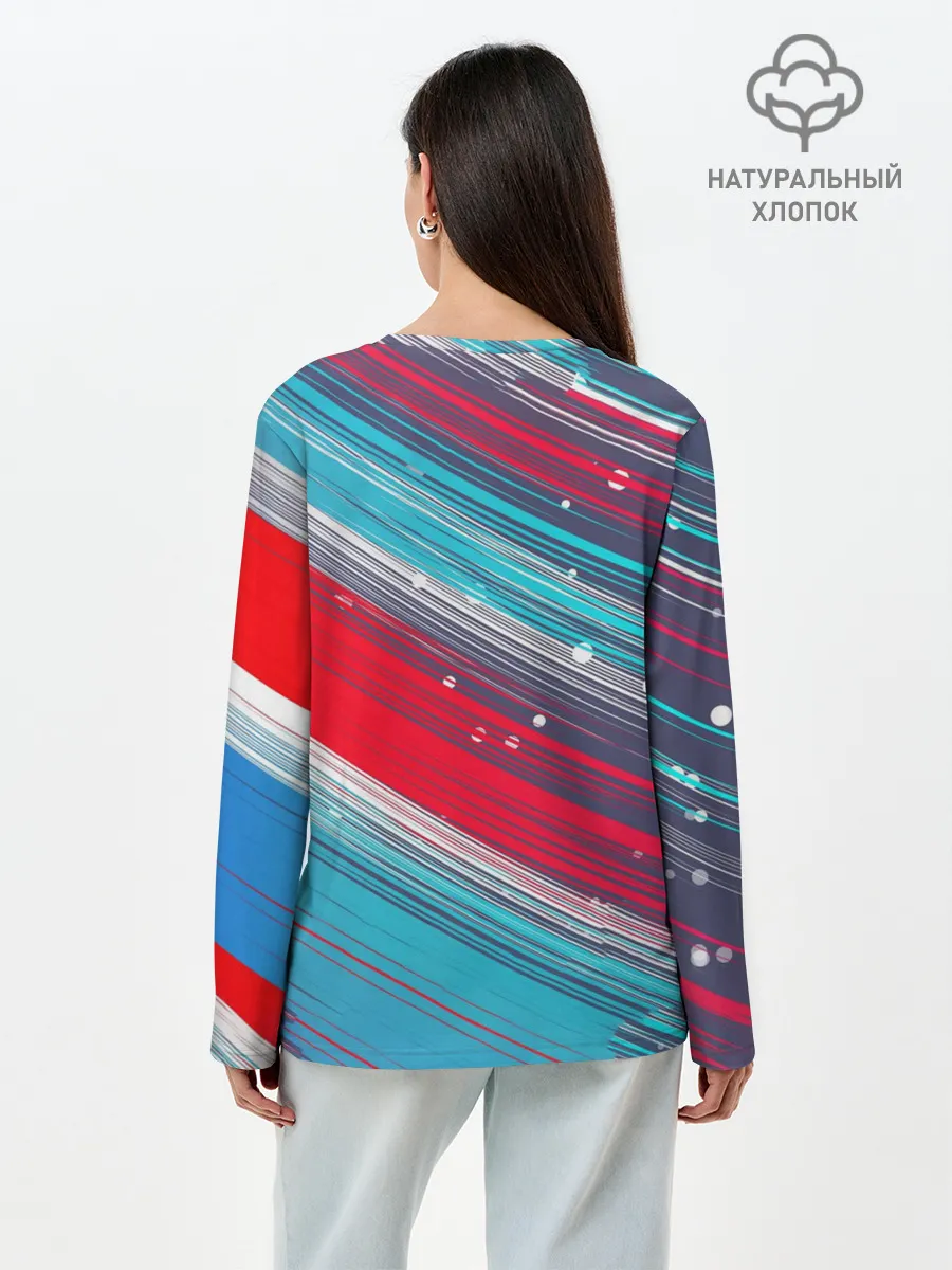 Лонгслив женский. Хлопок / Спорт