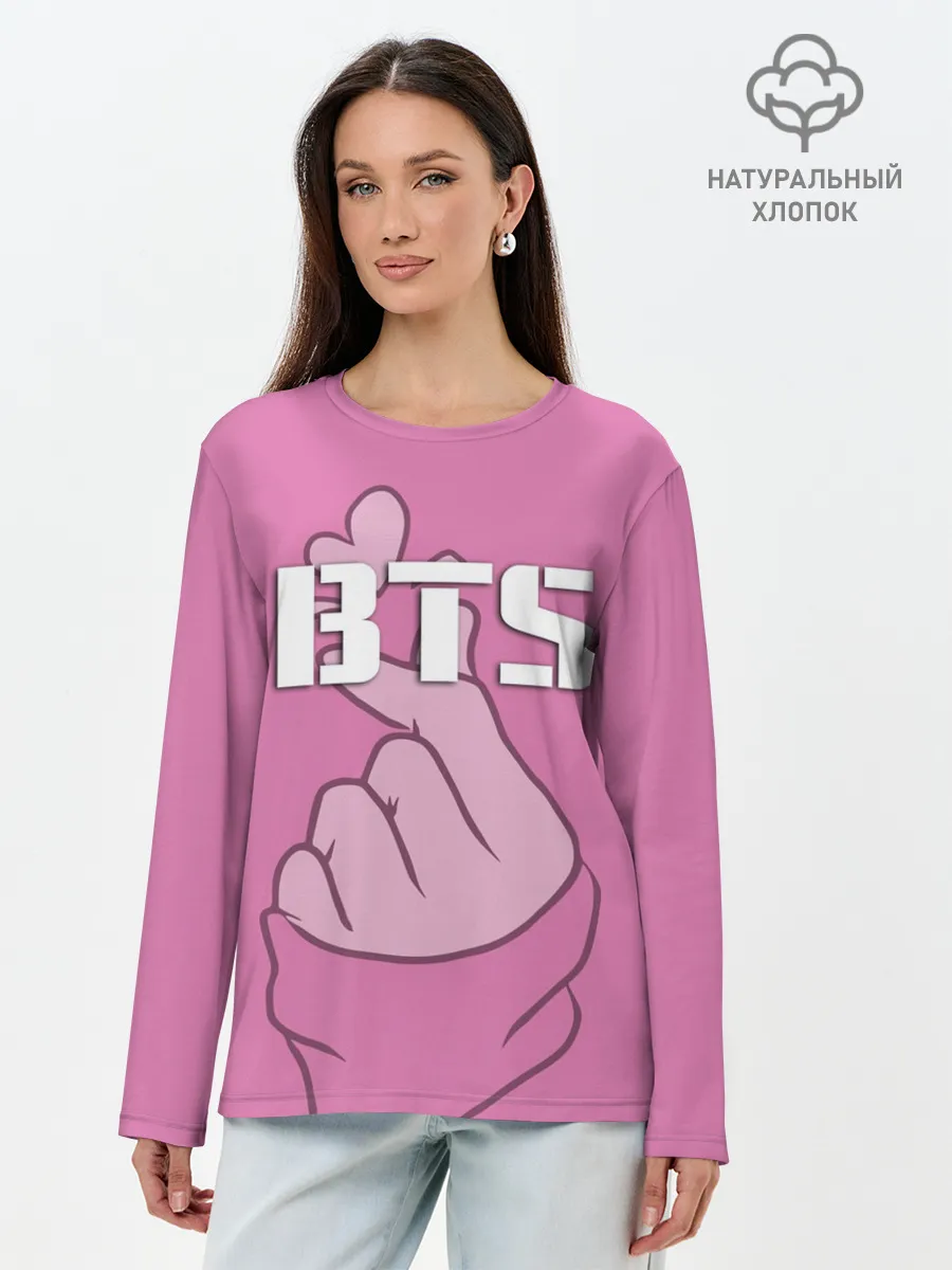 Лонгслив женский. Хлопок / BTS