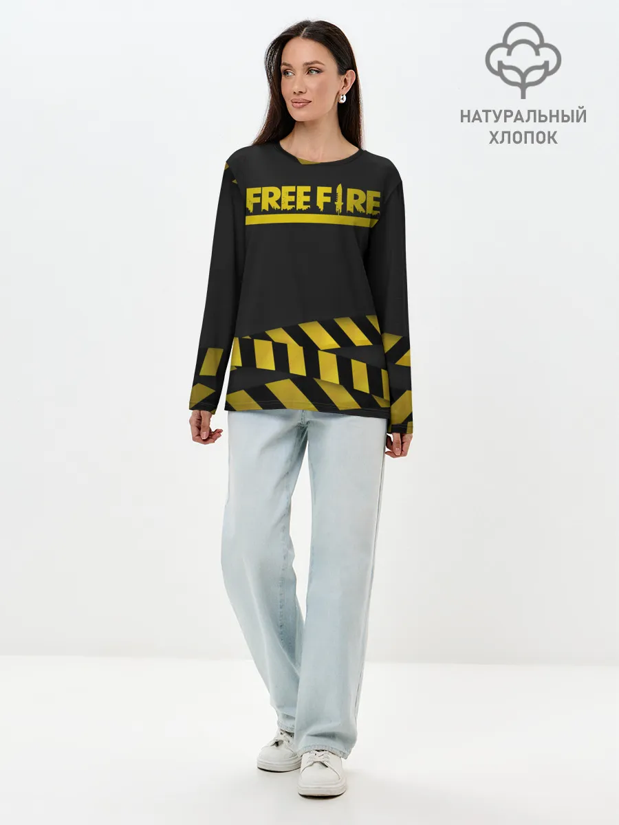 Лонгслив женский. Хлопок / Free Fire