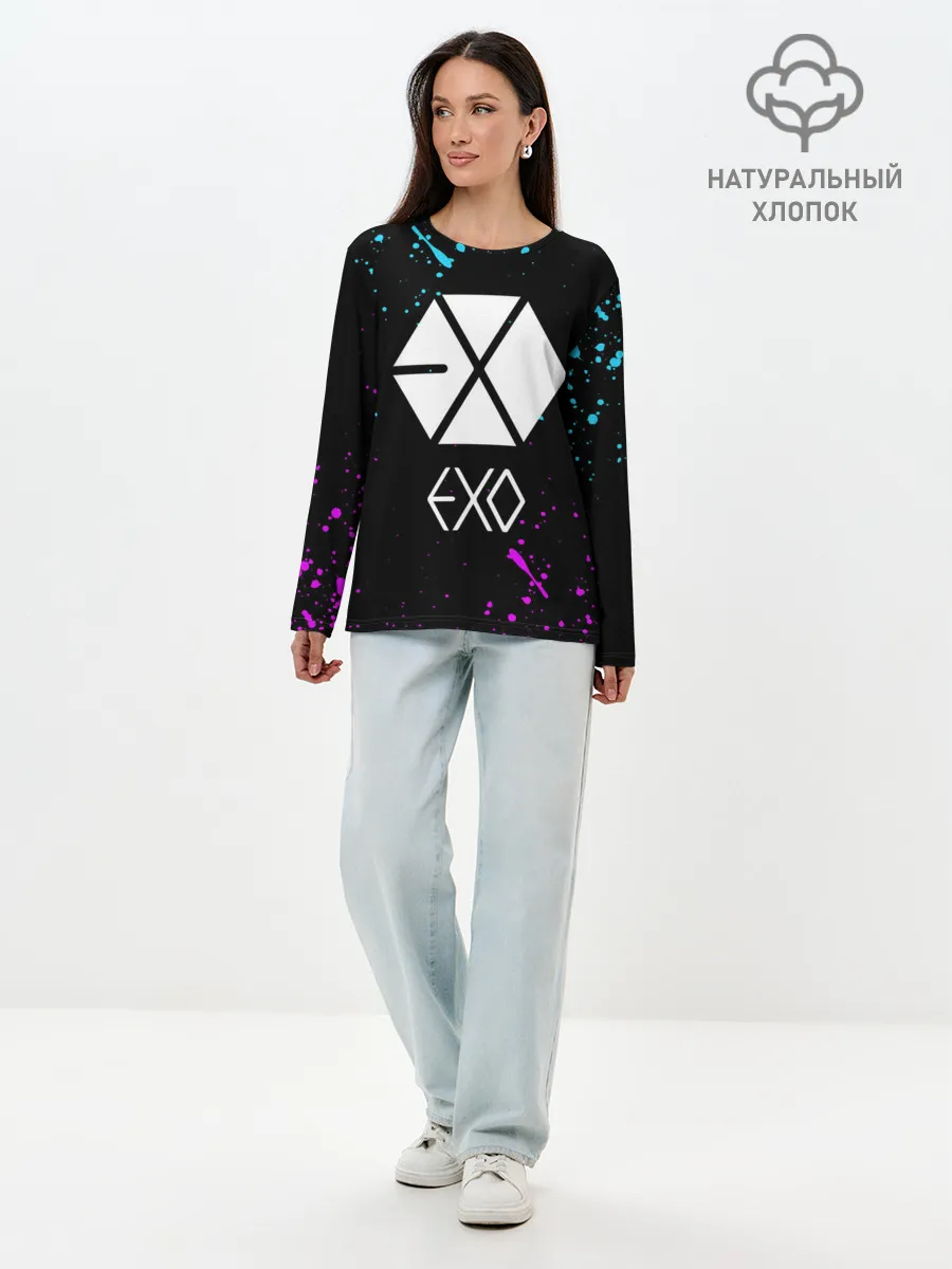 Лонгслив женский. Хлопок / EXO BAND.