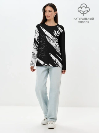 Лонгслив женский. Хлопок / PYROKINESIS.