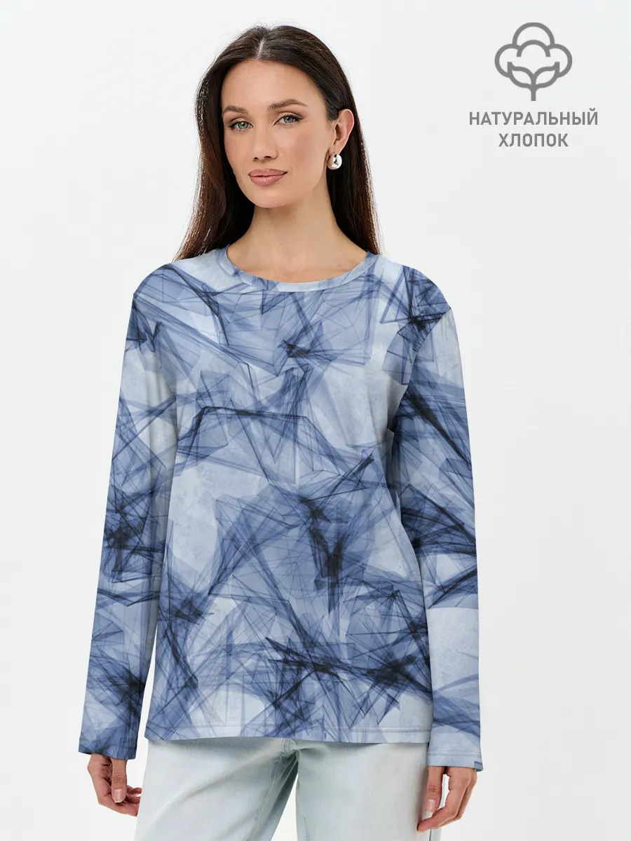 Лонгслив женский. Хлопок / Текстура.