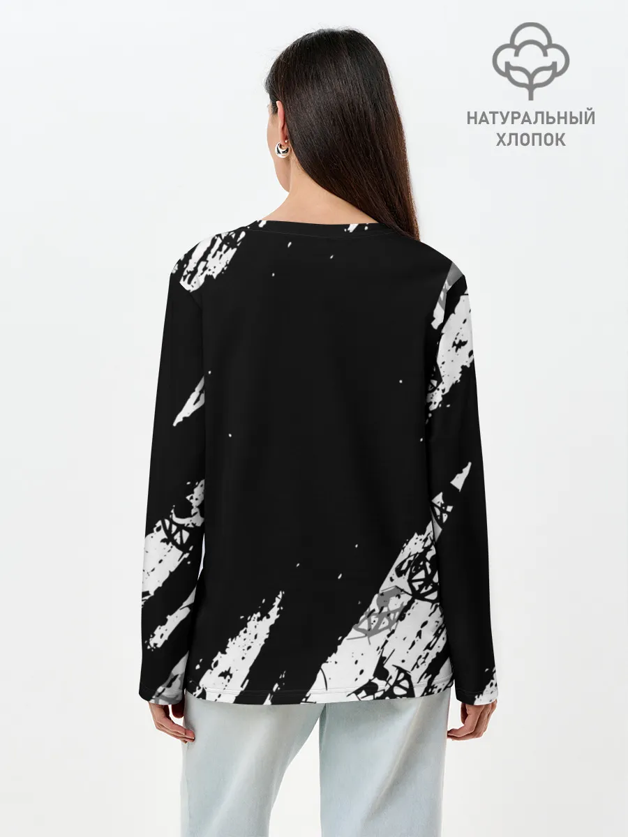 Лонгслив женский. Хлопок / PYROKINESIS.