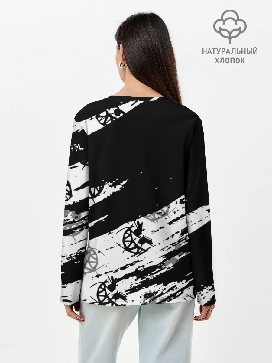 Лонгслив женский. Хлопок / PYROKINESIS.