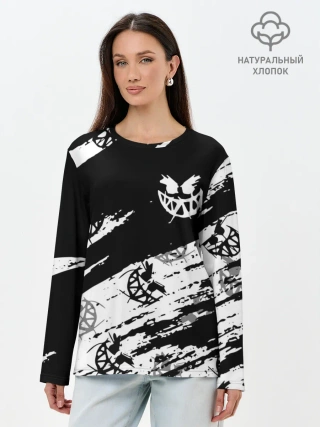 Лонгслив женский. Хлопок / PYROKINESIS.