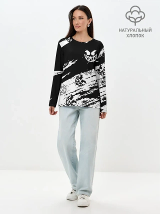 Лонгслив женский. Хлопок / PYROKINESIS.