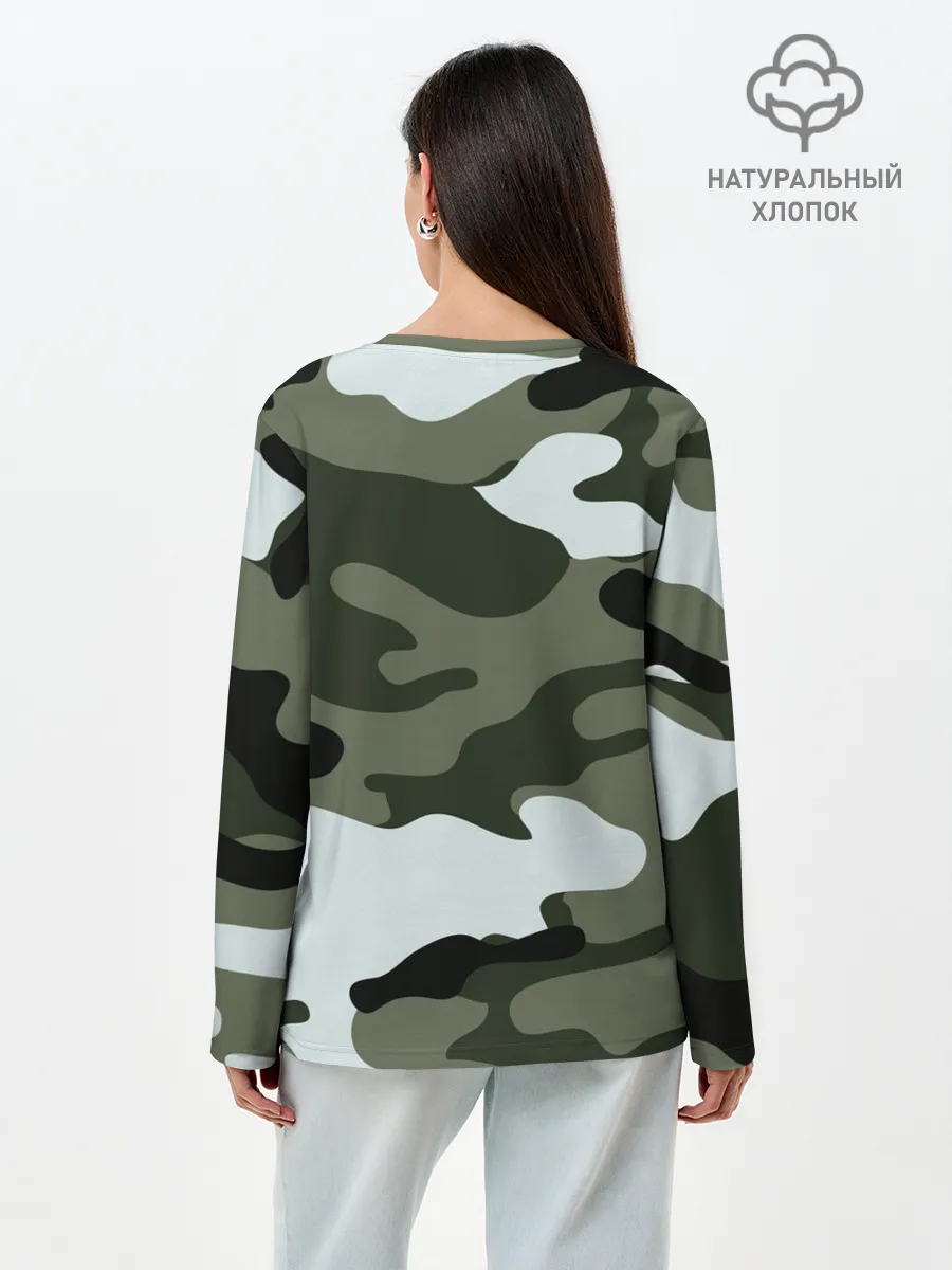 Лонгслив женский. Хлопок / camouflage 2