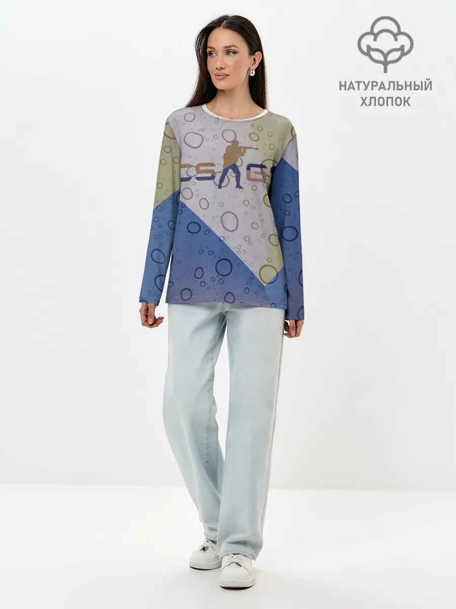 Лонгслив женский. Хлопок / CS GO