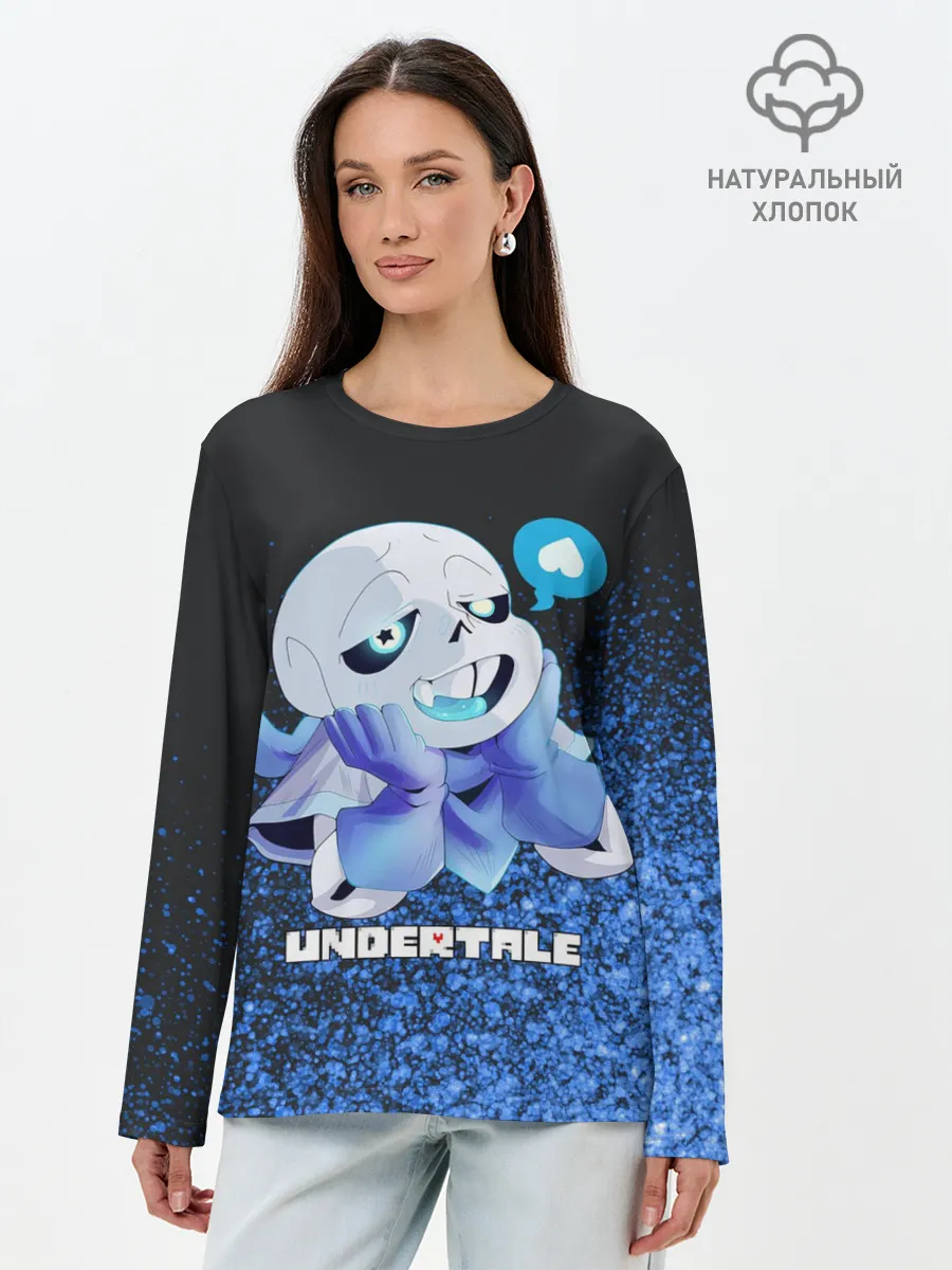 Лонгслив женский. Хлопок / UNDERTALE