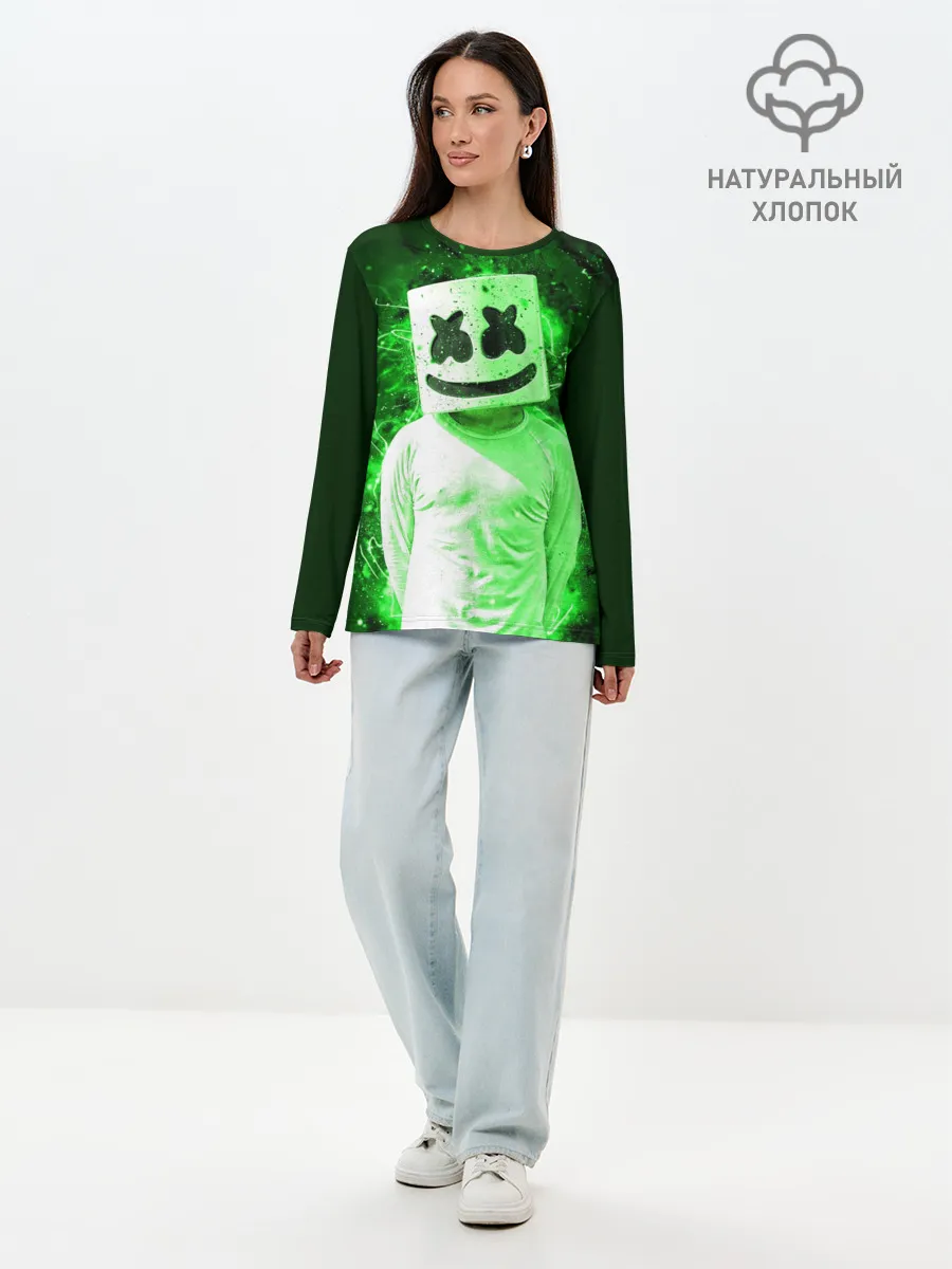Лонгслив женский. Хлопок / MARSHMELLO
