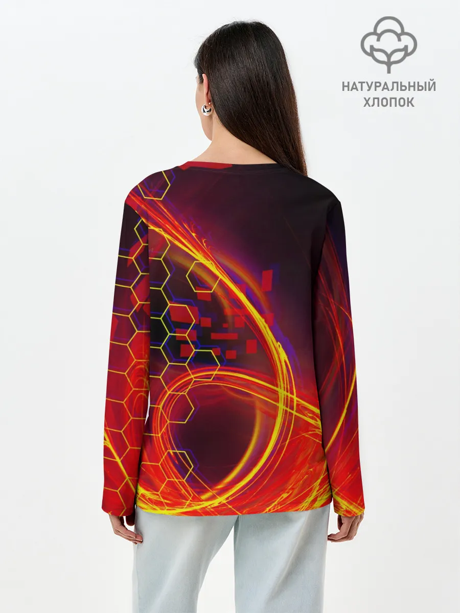 Лонгслив женский. Хлопок / BMW | Спорт