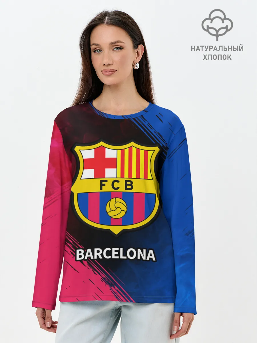 Лонгслив женский. Хлопок / BARCELONA / БАРСЕЛОНА