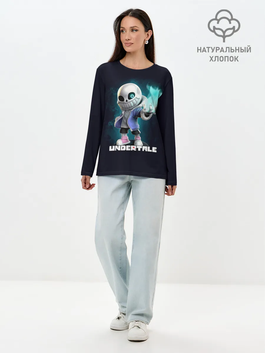 Лонгслив женский. Хлопок / UNDERTALE