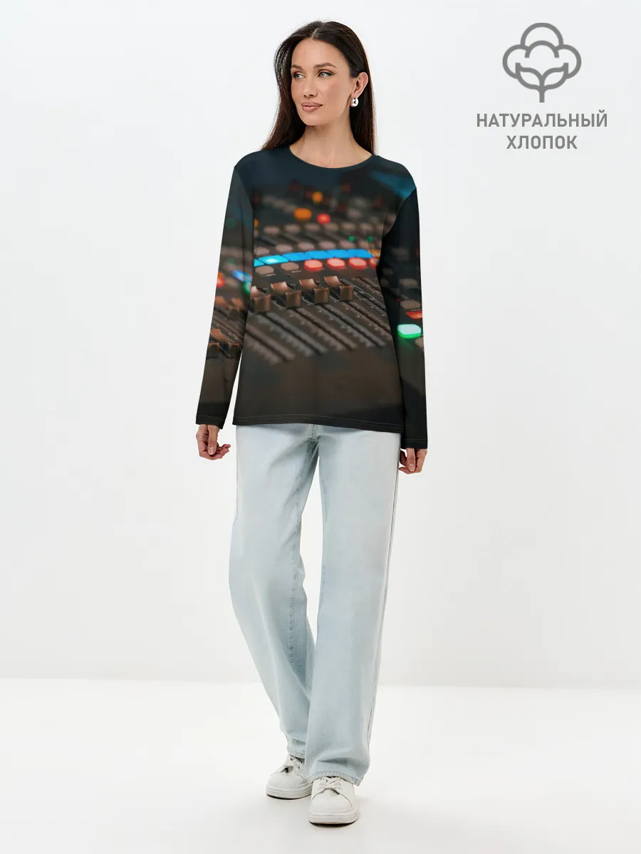 Лонгслив женский. Хлопок / МУЗЫКА