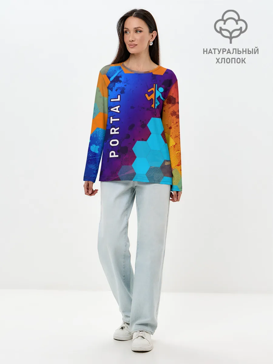 Лонгслив женский. Хлопок / PORTAL / ПОРТАЛ