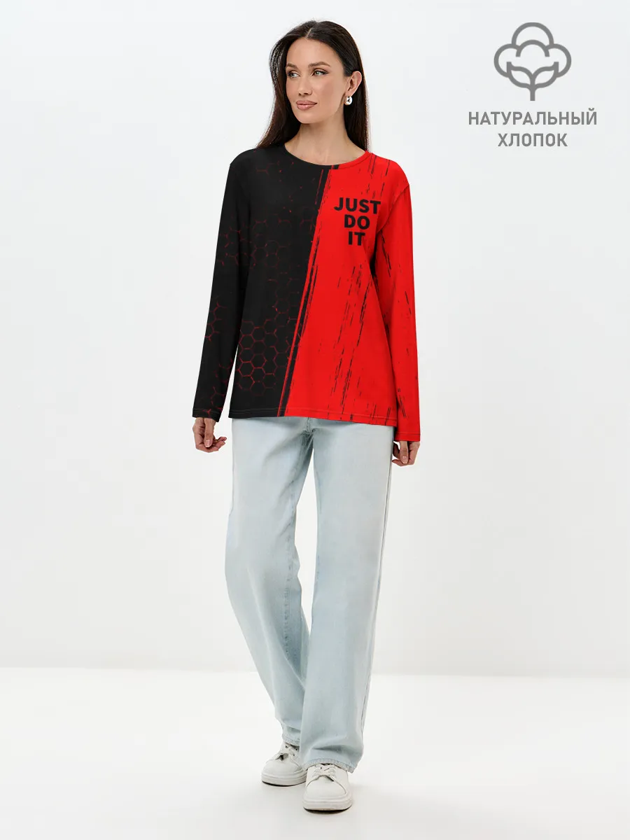 Лонгслив женский. Хлопок / JUST DO IT