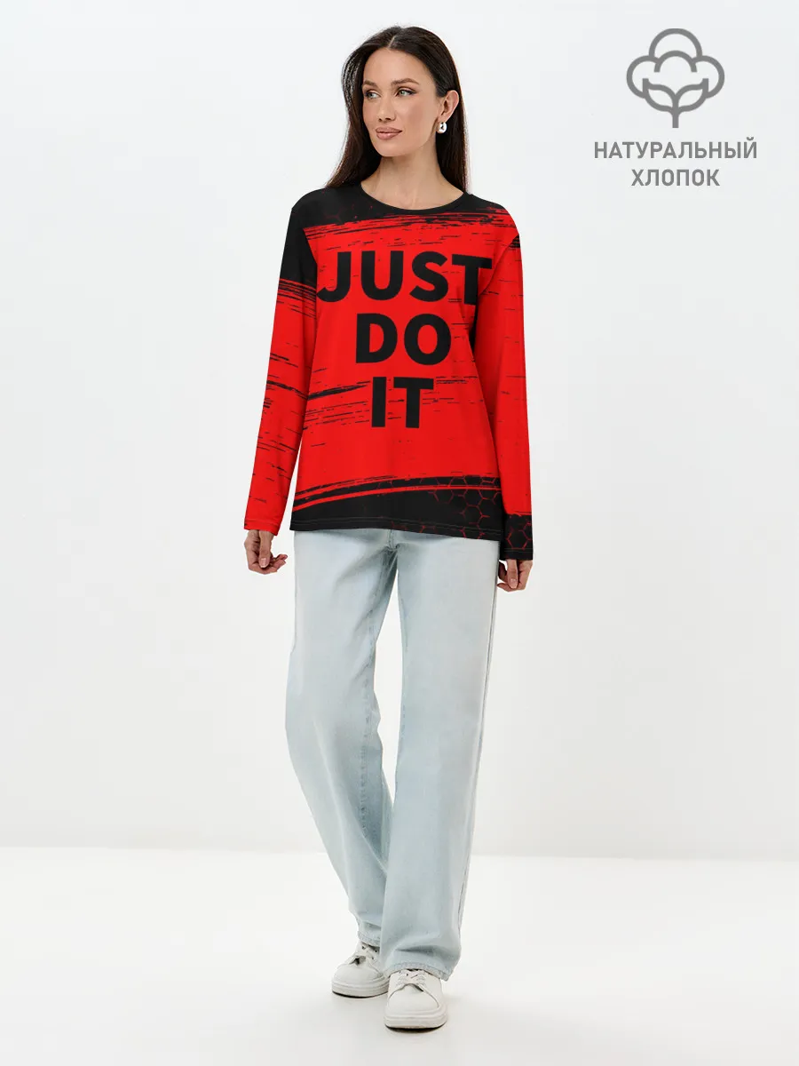 Лонгслив женский. Хлопок / JUST DO IT