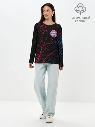 Лонгслив женский. Хлопок / FC BAYERN / БАВАРИЯ