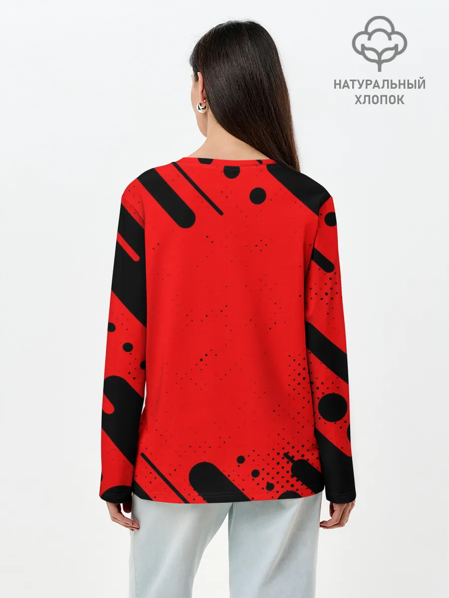 Лонгслив женский. Хлопок / AC MILAN / МИЛАН