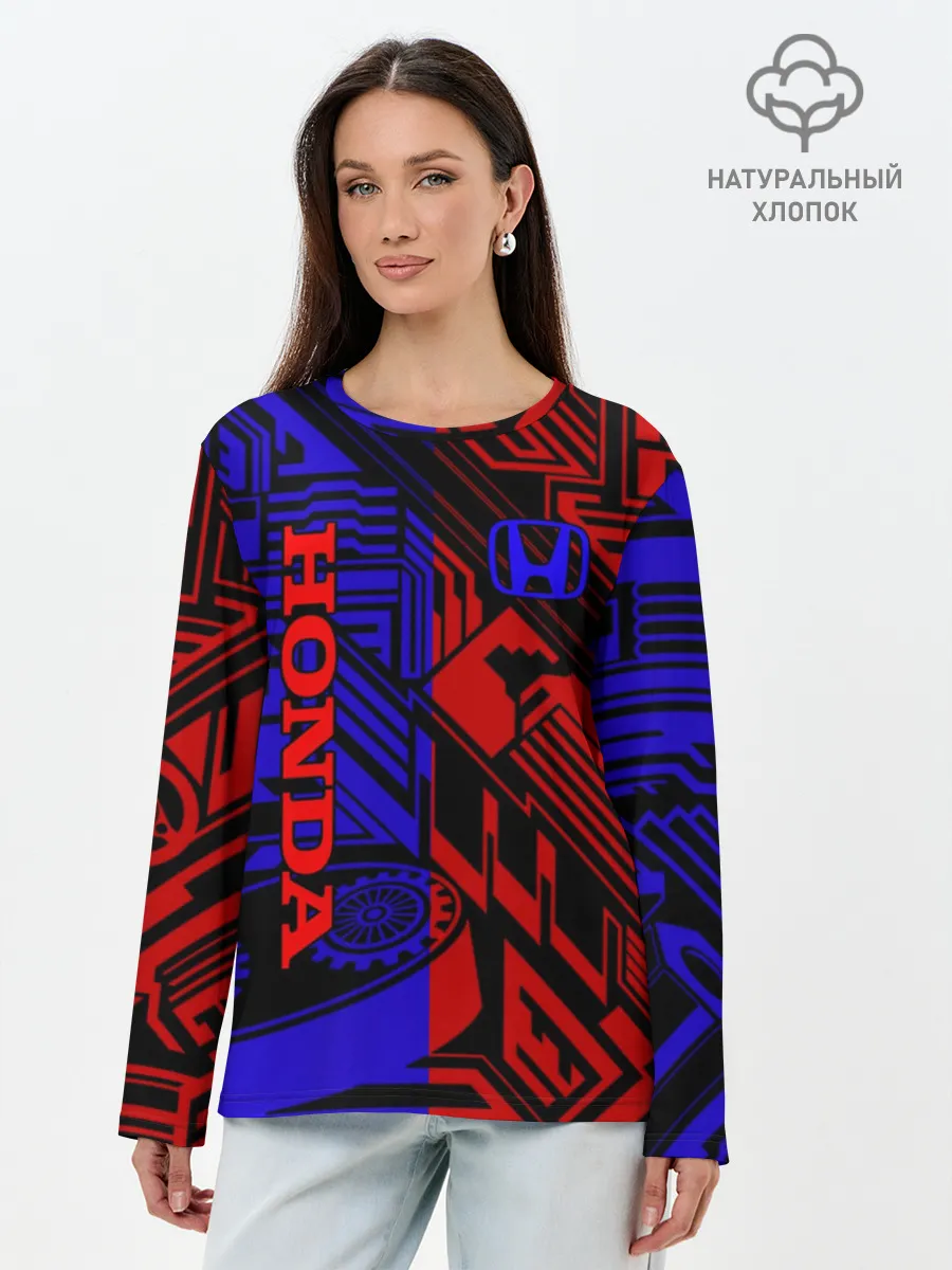 Лонгслив женский. Хлопок / Honda | Auto