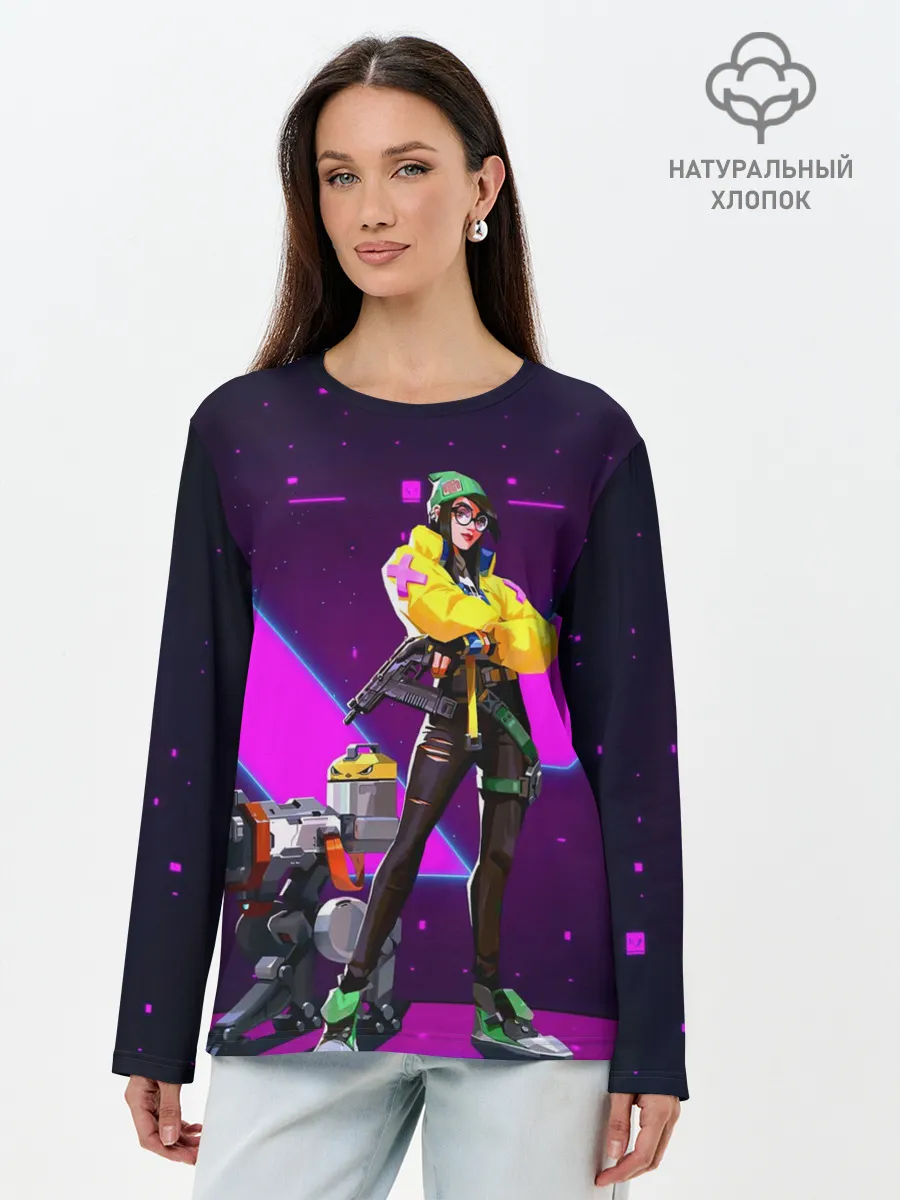 Лонгслив женский. Хлопок / Valorant