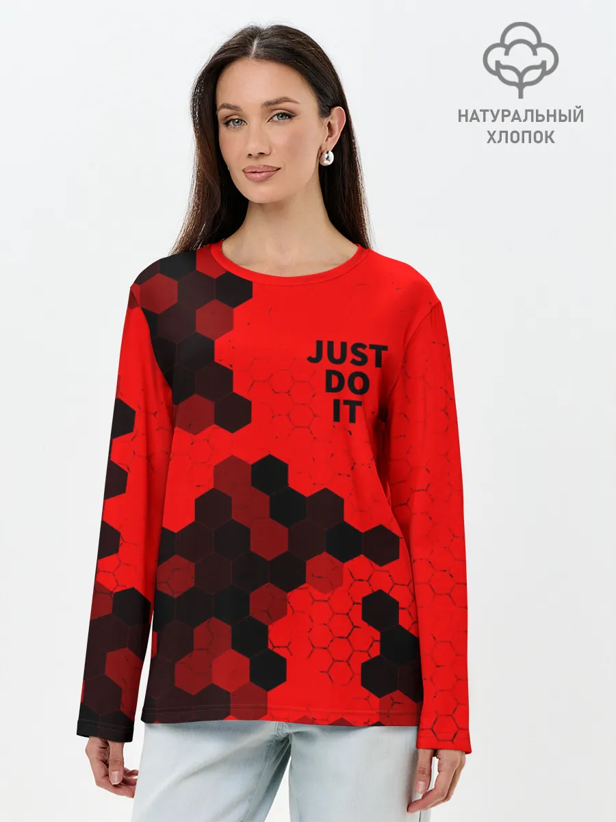 Лонгслив женский. Хлопок / JUST DO IT
