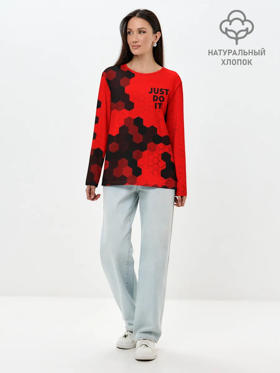 Лонгслив женский. Хлопок / JUST DO IT
