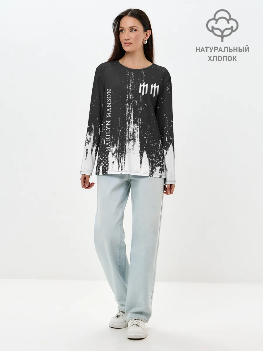 Лонгслив женский. Хлопок / MARILYN MANSON / М. МЭНСОН
