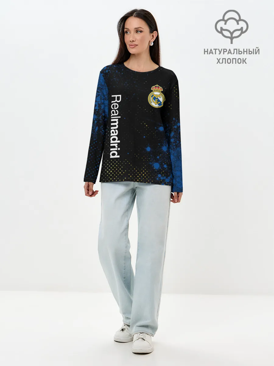 Лонгслив женский. Хлопок / REAL MADRID / РЕАЛ МАДРИД