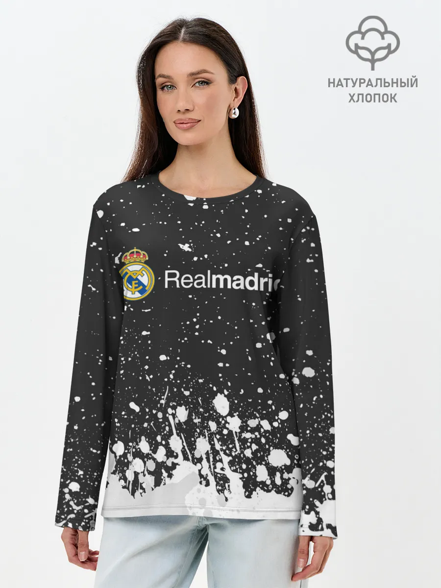 Лонгслив женский. Хлопок / REAL MADRID / РЕАЛ МАДРИД