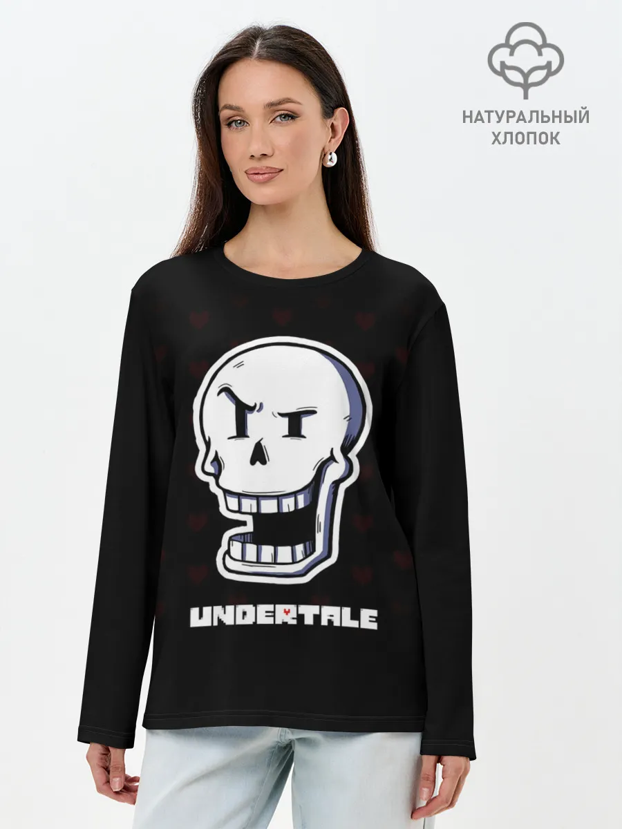 Лонгслив женский. Хлопок / UNDERTALE