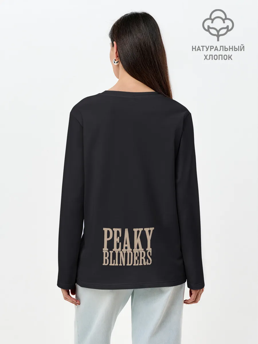 Лонгслив женский. Хлопок / Острые козырьки