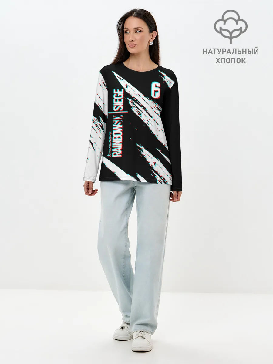 Лонгслив женский. Хлопок / RAINBOW SIX SIEGE.