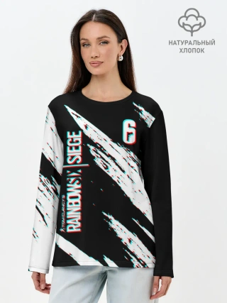 Лонгслив женский. Хлопок / RAINBOW SIX SIEGE.