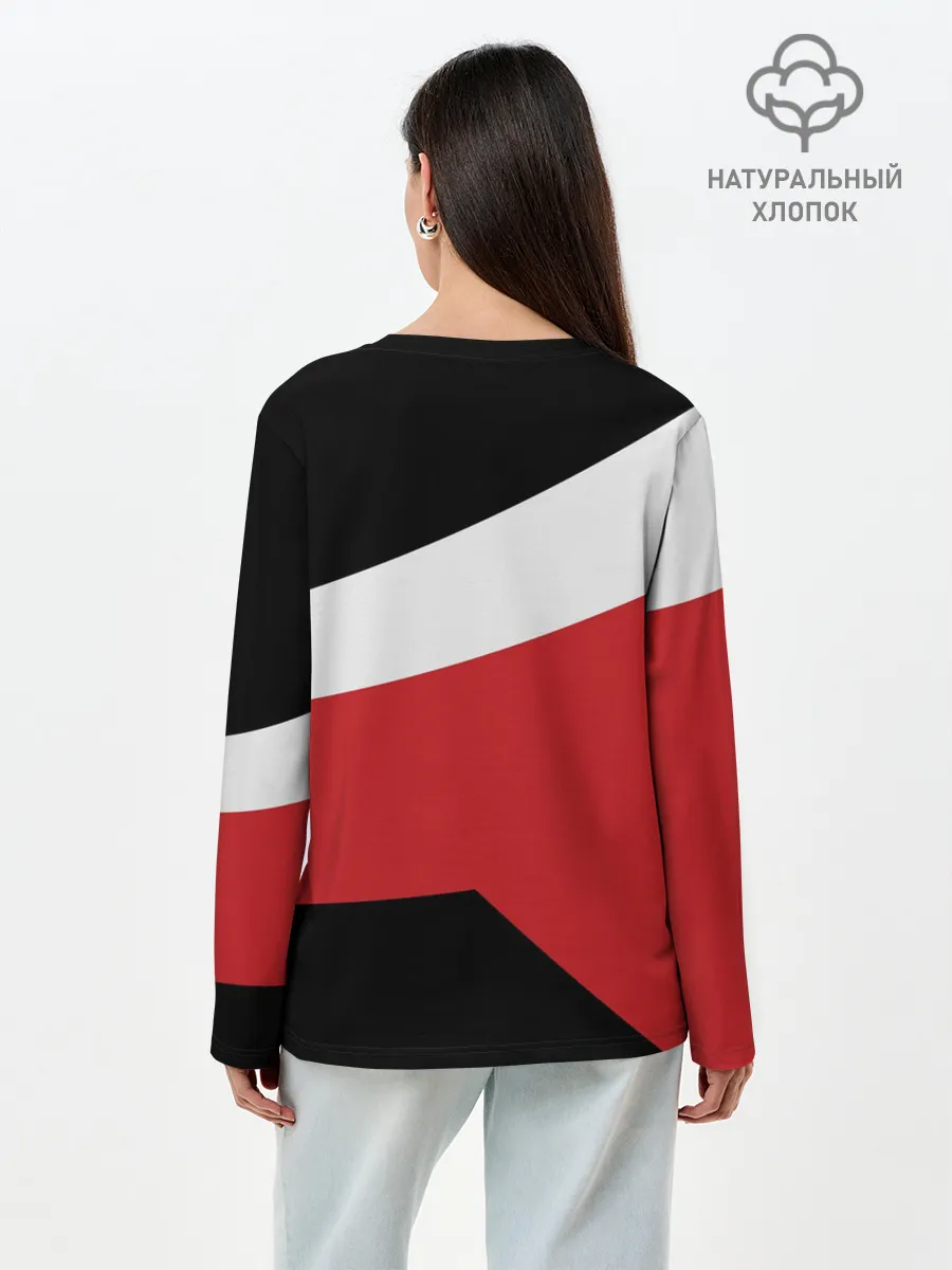 Лонгслив женский. Хлопок / Нью-Джерси Девилз