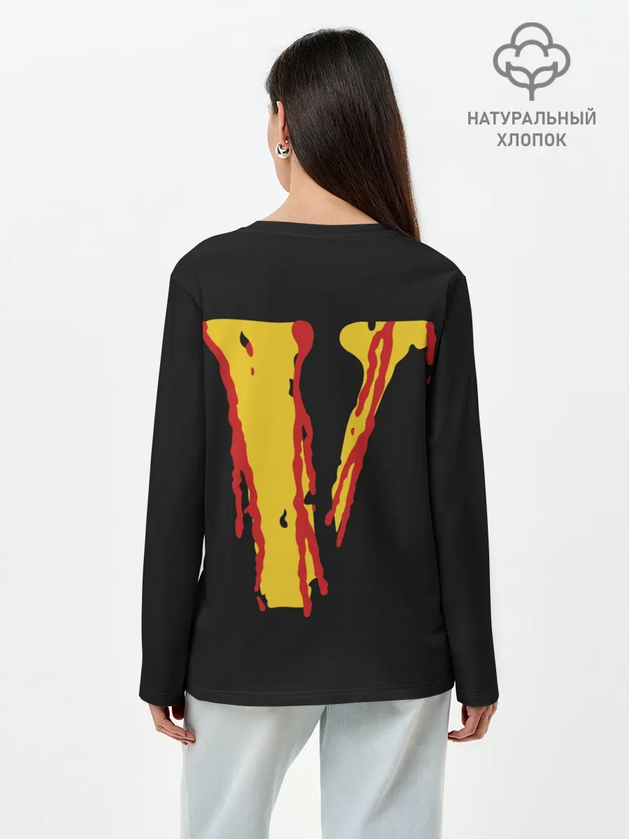 Лонгслив женский. Хлопок / Pop Up Smiley