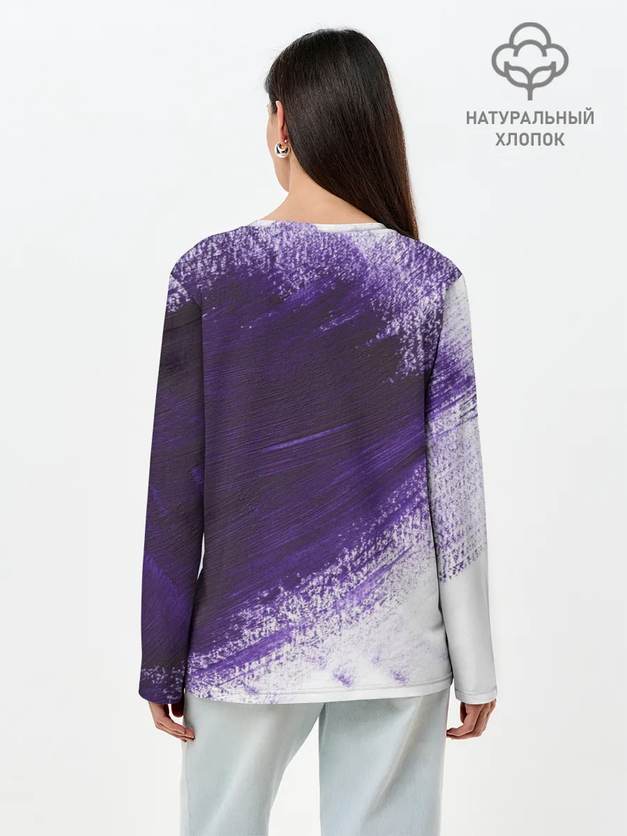 Лонгслив женский. Хлопок / ФИОЛЕТОВАЯ КРАСКА