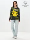 Лонгслив женский. Хлопок / Pikachu Pika Pika